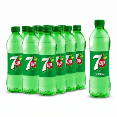 7Up Lemon Lime Carbonated Soft Drink 300mlPack of 12