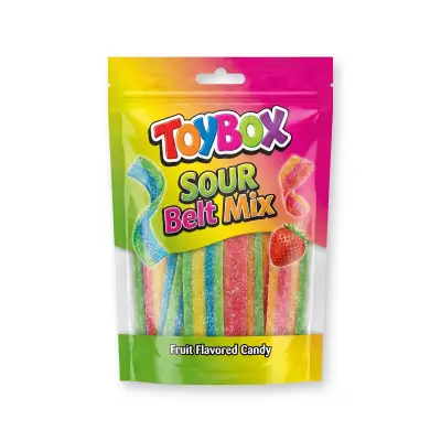 Toybox Sour Belt Mix Fruit Flavored Candy