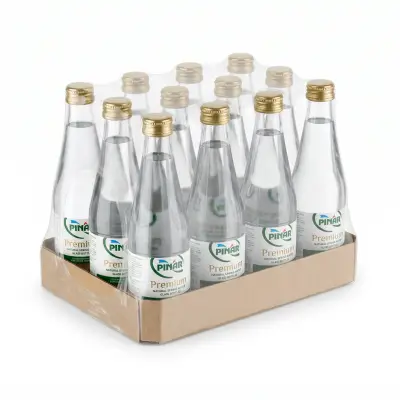 Pinar Premium Natural Spring Water Glass Bottles - 12 Pack
