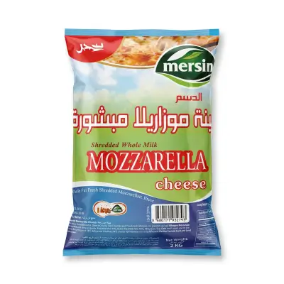 Mersin Shredded Whole Milk Mozzarella Cheese 2kg