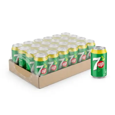 7Up Lemon Lime Carbonated Soft Drink 24 x 330ml