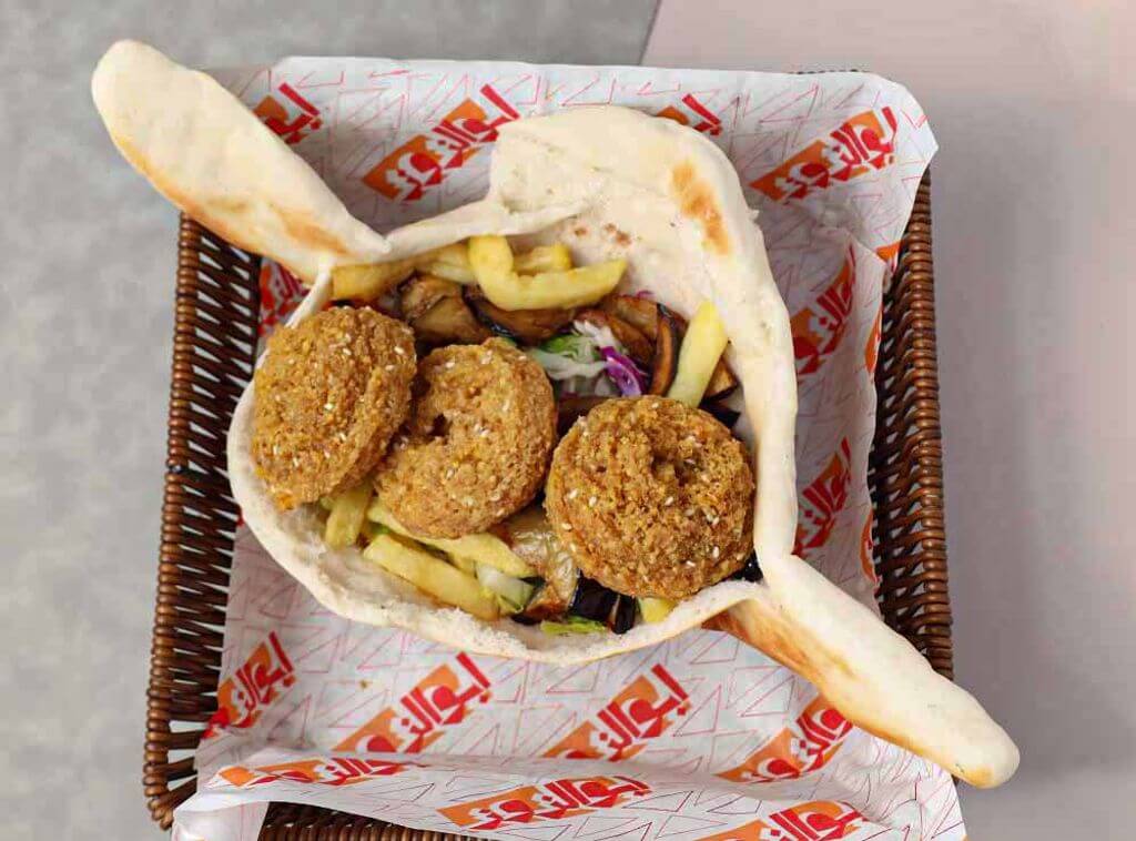 Iraqi Mixed Falafel Sandwich