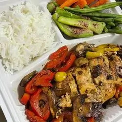 Healthy Meal, Chicken And Rice And Vegetables
