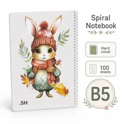 Hardcover Spiral Notebook – B5 | 100 Sheets