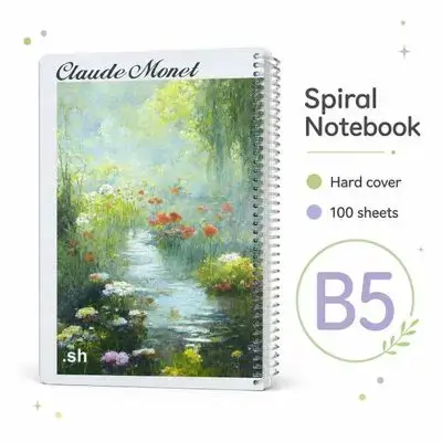 Hardcover Spiral Notebook – B5 | 100 Sheets