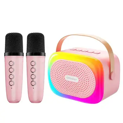 P7 Portable Bluetooth Speaker with Karaoke Mic – Pink / White / Purple