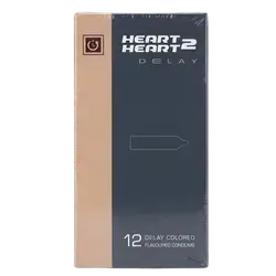 Delay Colored Flavoured Condoms 12Pcs _ HEART 2 HEART