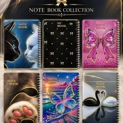 Notebook - 2 parts - lined in Arabic or Kurdish / Photo book cover for girls