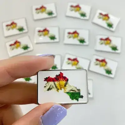 Metal Sticker – Kurdistan Flag/Map
