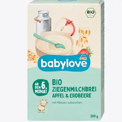 Goat's milk porridge apple-strawberry from 6 months, 200 g