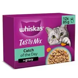 Whiskas Tasty Mix Catch of the day in gravy 12X85g
