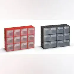 Hobby Plastic Drawer Set 6 Black