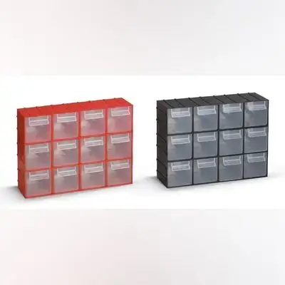 Hobby Plastic Drawer Set 6 Black