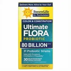 Ultimate flora 80 billion probiotic 30cap for colon and constipation