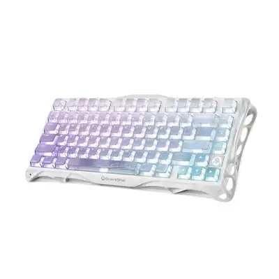 GravaStar Mercury K1 Lite Wireless Mechanical Gaming Keyboard – Crystal Aurora (Arabic Layout)