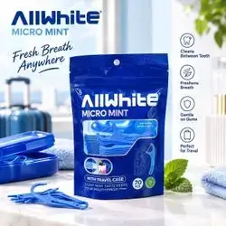 AllWhite Micro Mint Floss Picks