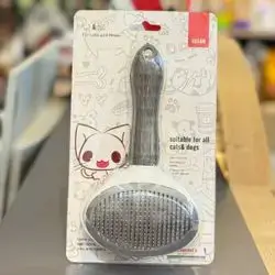 Grey Pet Comb With Button