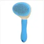 Pet Cats Dogs Massage Brush Self-Cleaning Hair Remover Brush With Release Button Anti-slip Handle for Shedding and Grooming