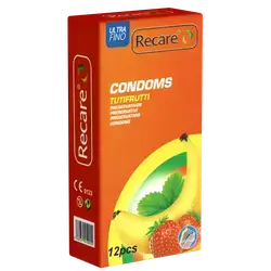 Recare Condoms Colour Fruit Flavour 12 Condoms