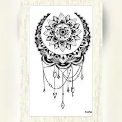 1 Sheet temporary body tattoos for women retro boho mandala temporary tattoo