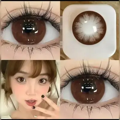 2pcs/Set Large Diameter Brown Natural Color Contact Lenses