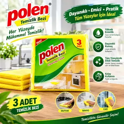 polen temizlik Cloth 3 pcs