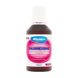 Wisdom gum health chlorhexidine antibacterial mouthwash 300ml
