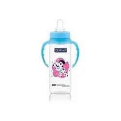 Orthodontic Cleft Lip Narrow Neck Feeding Bottle 240ml (+6) with Handle - Blue