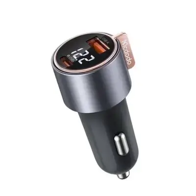 Mcdodo CC-369 75W USB-C & USB-A Dual Port Car Charger with LED Digital Display