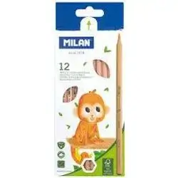 Milan 12 hexagonal colour pencils