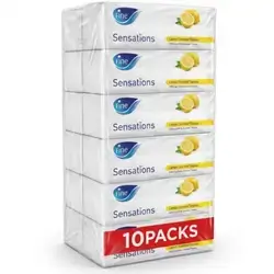 Fine Sensations - Lemon Scented Facial Tissues 250 X 2 PLY - PACK 10