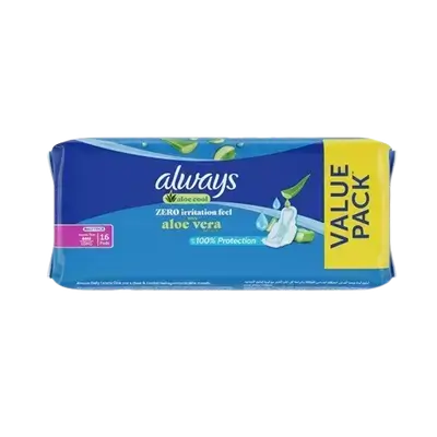 Always Maxi Thick Long Zero Irritation Feel with Aloe 16 Pads