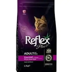 Reflex Plus Adult Cat Food Gourmet Flavor With Colored Kibbles