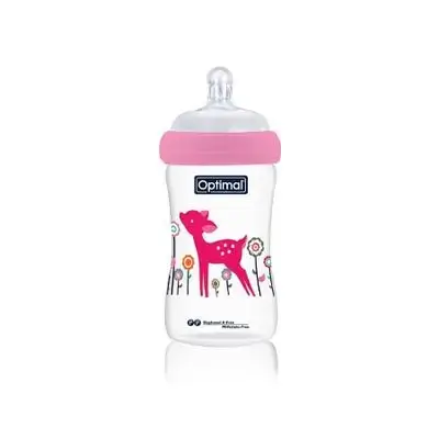 Breast-Like Extra Wide Neck Feeding Bottle 240ml (+6) - Pink