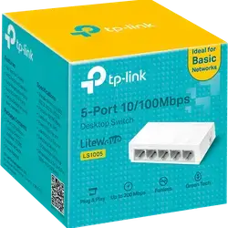TP-Link LS1005 5-Port 10/100Mbps Desktop Switch|Green Ethernet Technology Network Hub|IEEE 802.3X |Plug and Play|Fanless Design
