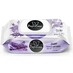 Papilion Lavender Wet Wipes – 100 Pack