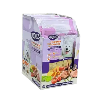 Moochie – Above 6 Months – Joint & Bone – Lamb, Sweet Potato & Spinach (6+1gift)