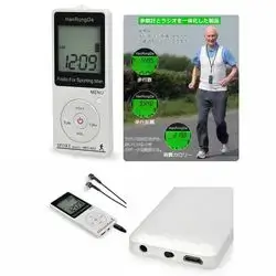 HanRongDa HRD-602 Digital FM AM Mini Sports Radio with Headphones and Pedometer (White)