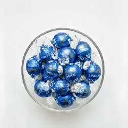 Chocolate lindor swiss flavour of chocolate dark royal blue