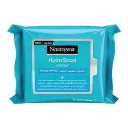 نيتروجينا هيدروبوست مناديل للوجه 25قطعة//Neutrogena® Hydro Boost® Cleansing Facial Wipes