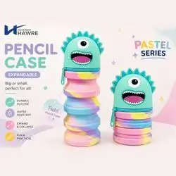 Pastel Silicone Pencil Case – 20 cm