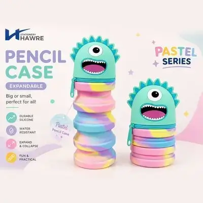 Pastel Silicone Pencil Case – 20 cm