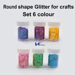 cercle shape glitter, for hand made,6colour