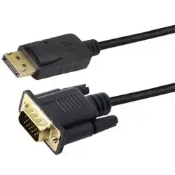 DisplayPort to VGA Cable 1.8m, Display-Port DP to VGA Male Adapter Cord Gold-Plated