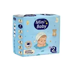 Mini Baby - Jumbo Diapers Size 2 (3-6 kg) - 80 Pieces