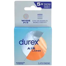 Air Large Wide Fit Ultra Thin 3 Latex Condoms _ Durex