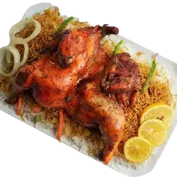 Whole Chicken On Rice Platter