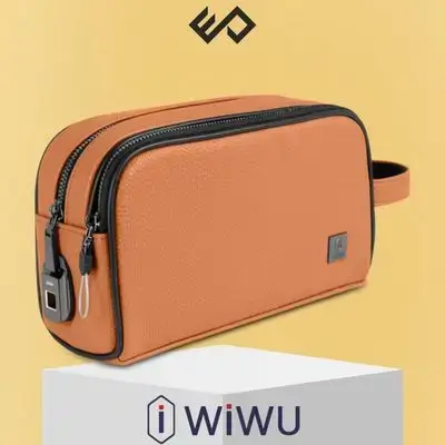 WiWU Phantom Pro FingerPrint Lock Pouch - Light Brown