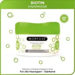 Morfose Biotin Hair Mask 500 ml - Hair Care Mask - Fuller and Stronger Hair with Revitalising Biotin - For All Hair Types