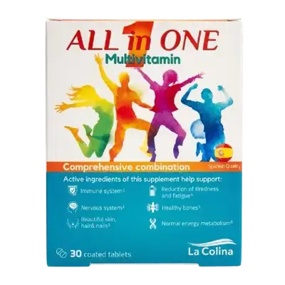 All In One Multivitamin 30 Coated Tablets _ La Colina